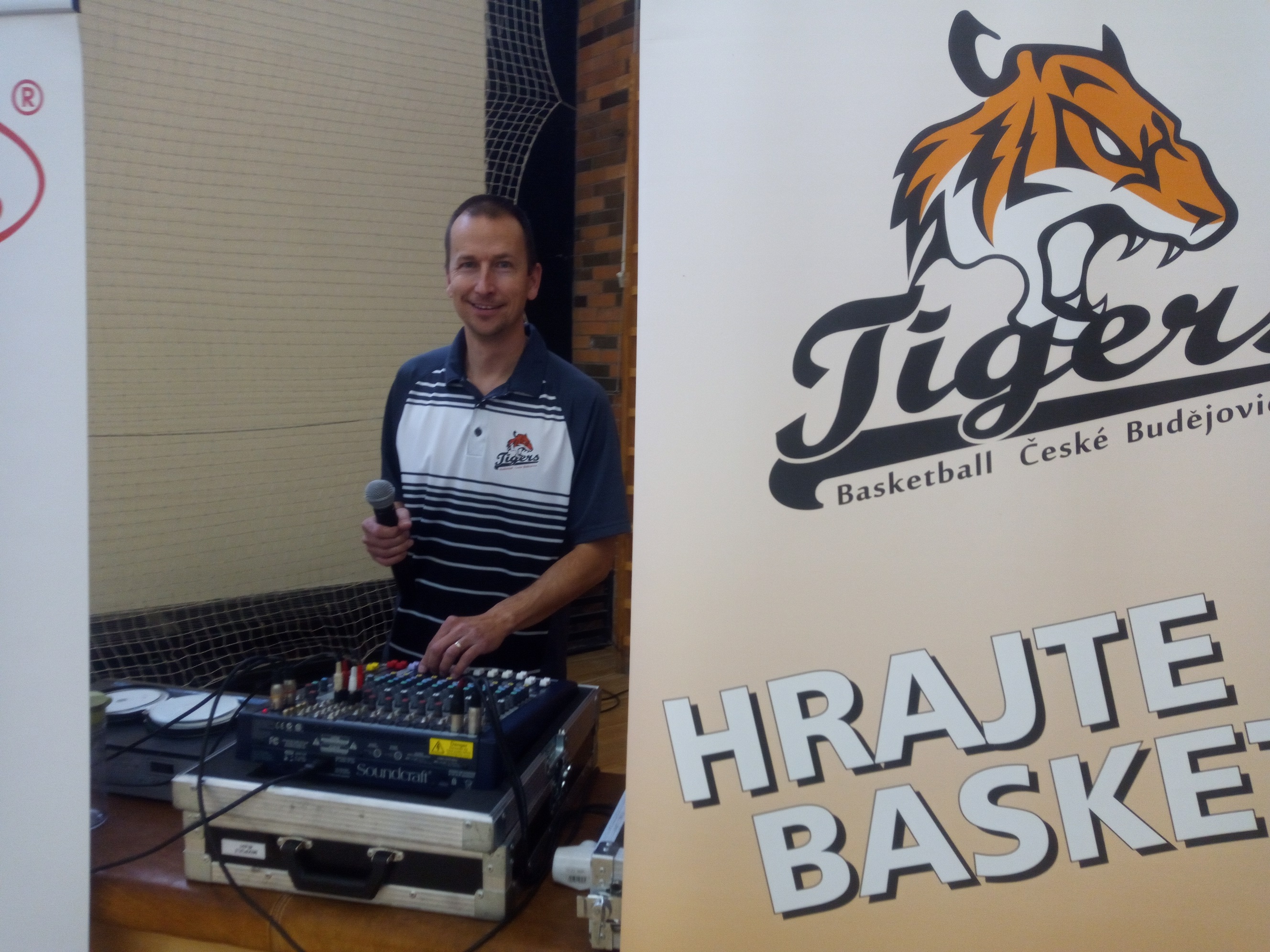 Organizátor Velkého basketbalového dne Tomáš Hejpetr z klubu českobudějovických Tygrů