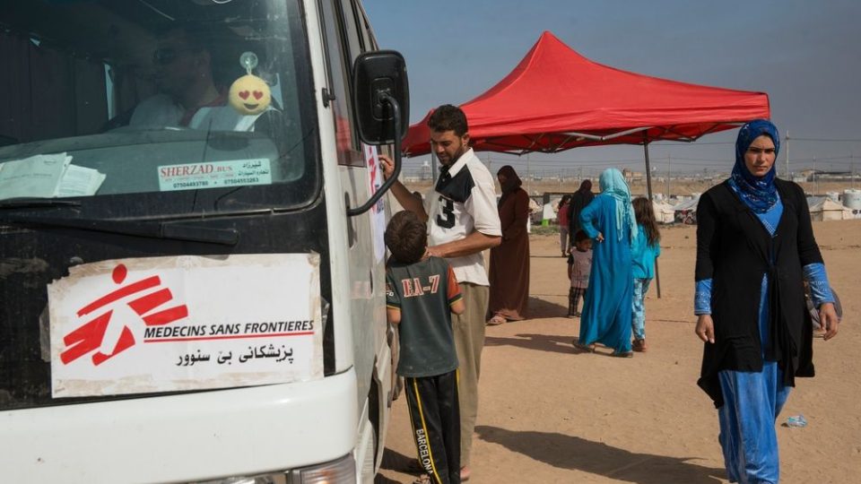 Mobilní klinika Lékařů bez hranic v Iráku