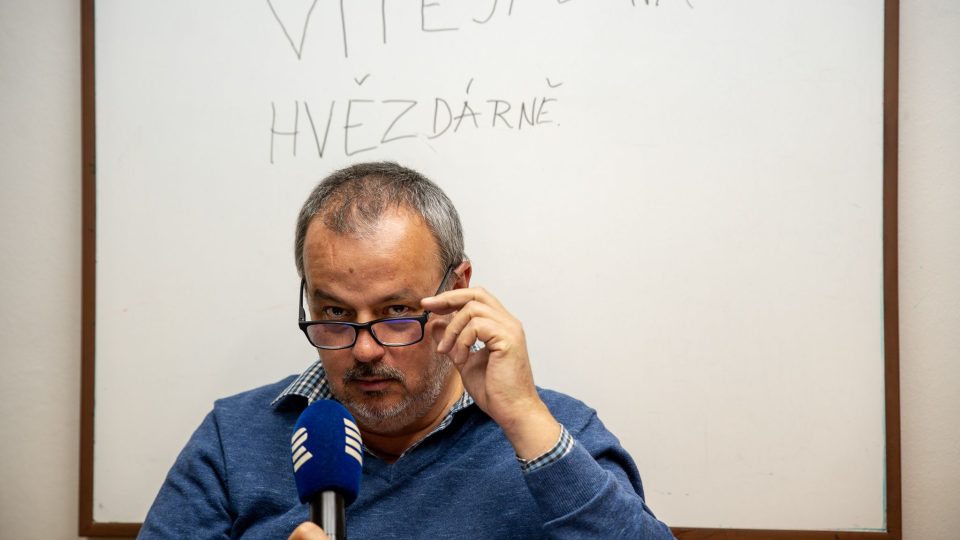 Jiří Dušek na hvězdárně