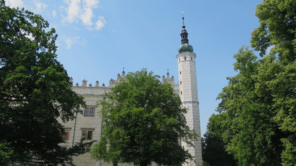 Věž renesančního zámku v Litomyšli
