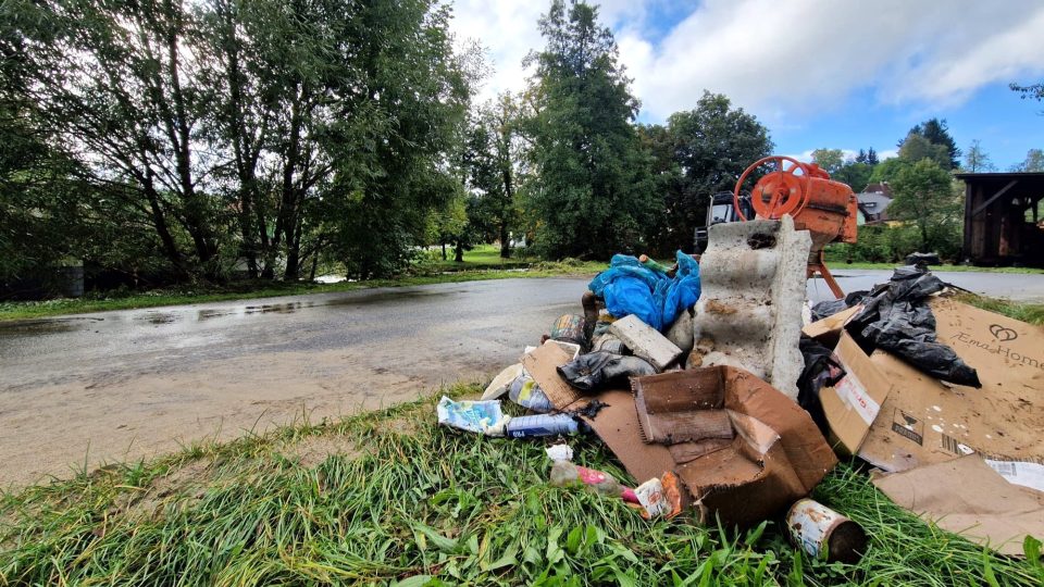 Benešov nad Černou na Českokrumlovsku po povodni