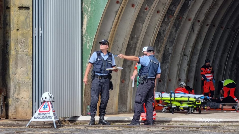Cvičení záchranných složek na letišti v Plané u Českých Budějovic