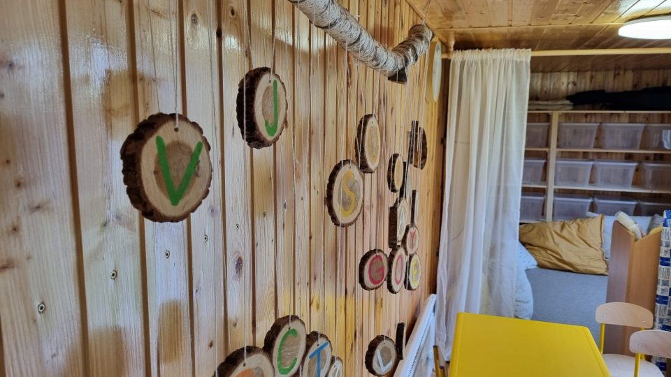 Zázemí lesní třídy mateřské školy v Suchdole nad Lužnicí