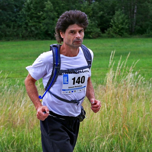 Bohumil Markalous při půlmaratonu v roce 2018 | foto: archiv Bohumila Markalouse