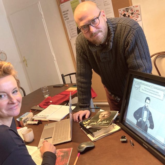 Ředitelka Divadla Oskara Nedbala v Táboře Linda Rybáková a režisér filmu ON Jan Míka | foto: Jan Kopřiva,  Český rozhlas