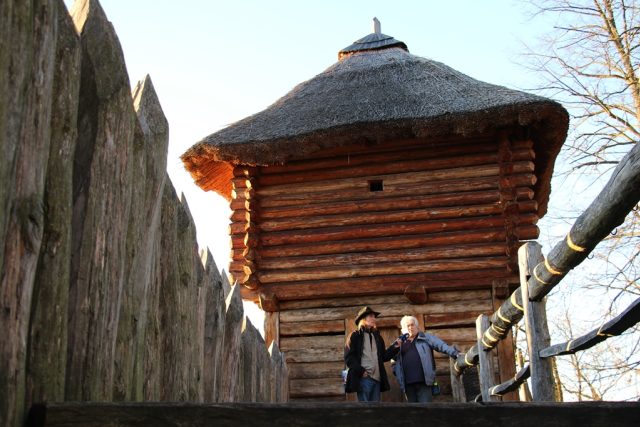 Archeopark v Netolicích. Strážní věž slouží jako rozhledna | foto: Andrea Poláková,  Český rozhlas