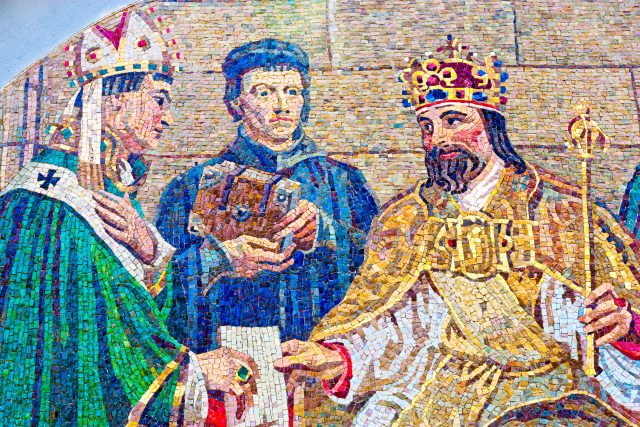 Karel IV. na mozaice Maxe Švabinského v Kroměříži | foto: Profimedia