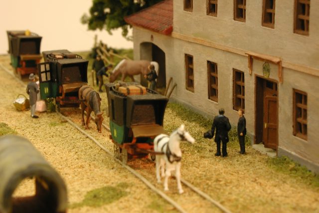 Model koněspřežné železnice,  která spojovala České Budějovice a Linec | foto: Shutterstock