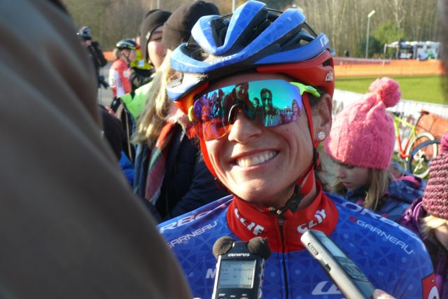 Kateřina Nash na světovém poháru v cyklokrosu v Táboře | foto: Kamil Jáša