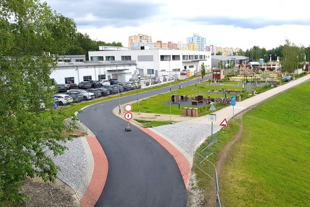 Přeložka cyklostezky u odpočinkové zóny | foto: Andrea Poláková,  Český rozhlas