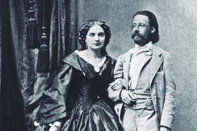 Bedřich Smetana se svojí ženou | foto: Profimedia