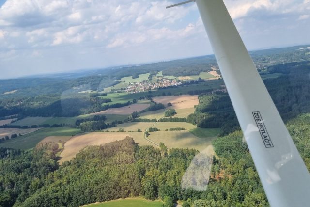 Výhled na jižní Čechy z letadla | foto: Hana Zajíčková