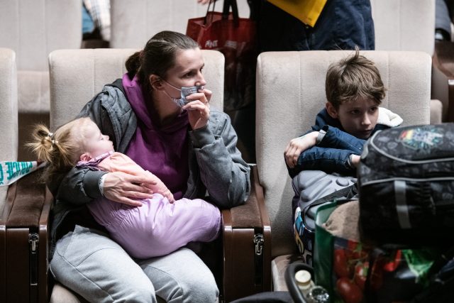 Ukrajinští uprchlíci,  kteří dorazili do Čech | foto: René Volfík,  iROZHLAS.cz